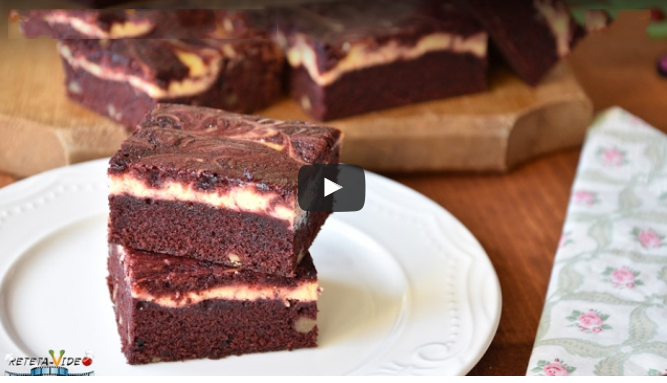 Negresă Cu Cremă De Branză Red Velvet Cheesecake Brownie Video