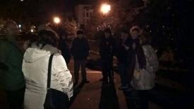 Imaginea zilei vine de pe platoul din faţa Prefecturii Constanţa