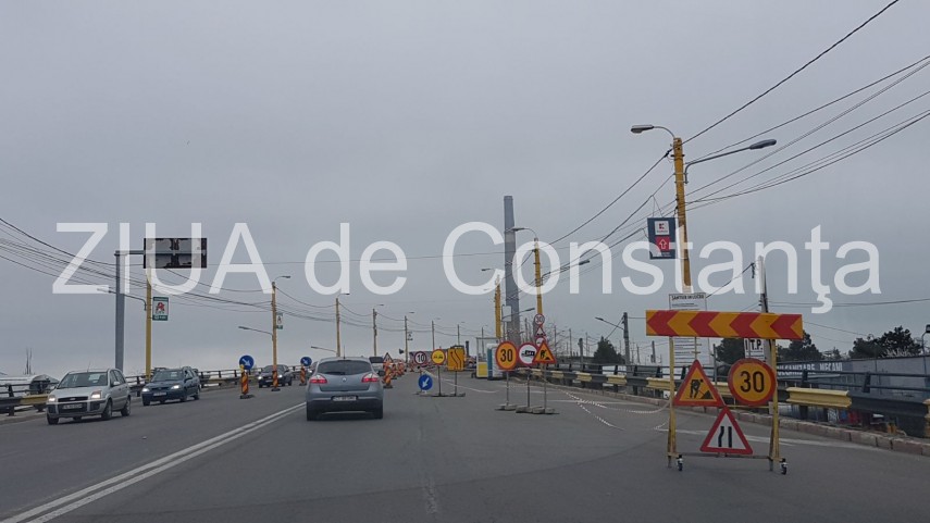constanta se lucreaza de zor pe podul de la butelii in zona au fost impuse mai multe restrictii de circulatie