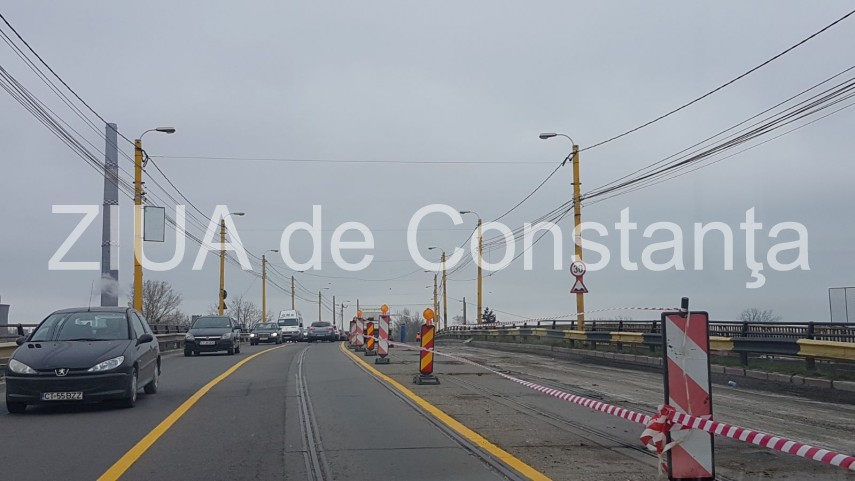 constanta se lucreaza de zor pe podul de la butelii in zona au fost impuse mai multe restrictii de circulatie