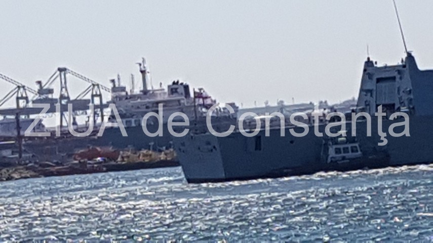 escala in portul constanta in premiera ofiteri ai fortelor navale romane la bordul distrugatorului britanic