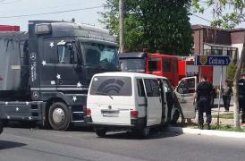 Accident rutier grav pe DN 2 A lângă Penny Hârşova 