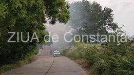 Constanța. Incendiu pe Drumul Hoților din municipiu. Intervin pompierii. Echipaje de salvare și poliție. Fum dens (galerie foto+video)   