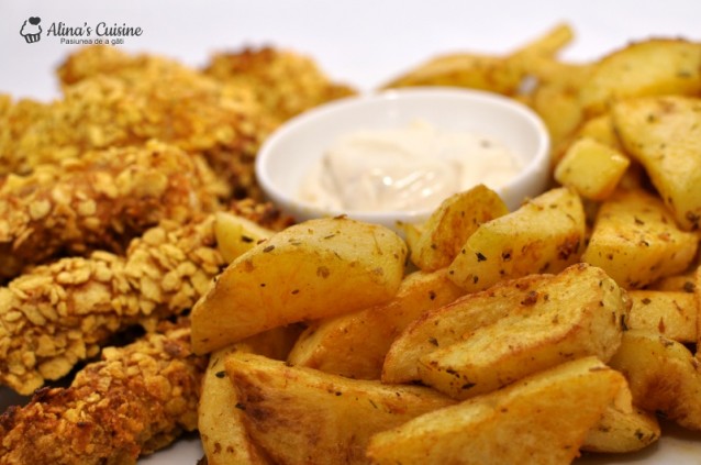 Crispy Strips La Cuptor și Cartofi Wedges