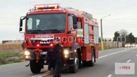 Incendiu de miriște în zona Biogaz, pe malul lacului Techirghiol    