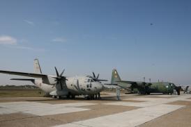 M.Ap.N. continuă să intervină, aerian, pentru stingerea incendiului de la Svinița cu o aeronavă C-27J Spartan