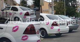 Autoturism decorat cu ... buze pe străzile din municipiul Constanța(galerie foto) 
