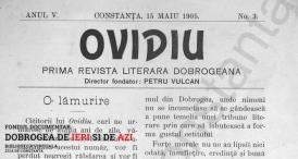 1905 Ovidiu: Prima revistă literară Dobrogeană