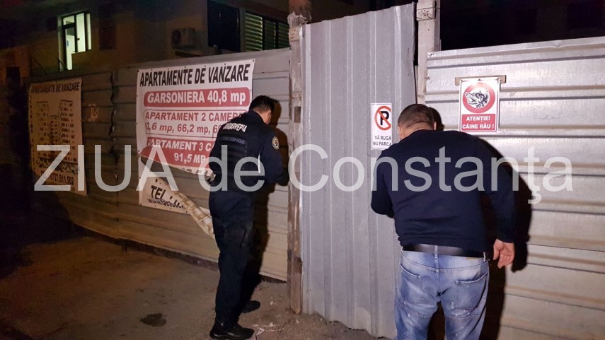 imagini de la eveniment accident de munca pe strada eliberarii din constanta un muncitor a cazut de la