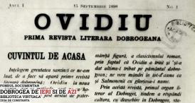 1898 Ovidiu: Prima revistă literară Dobrogeană
