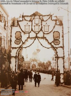 1928 Arc de Triumf amenajat la intrarea în Piaţa Ovidiu