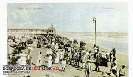 1906 Plaja Mamaia plină de turiști 