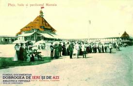 1911 Moment artistic pe plaja de la Mamaia 