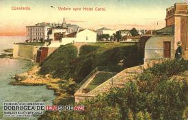 Vedere spre hotelul Carol, la începutul veacului trecut 
