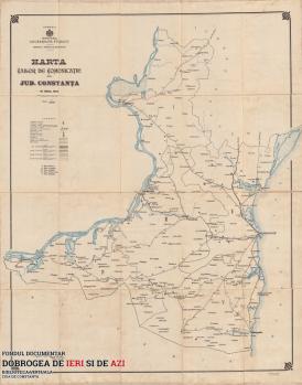 Harta căilor de comunicație Constanța 1903 
