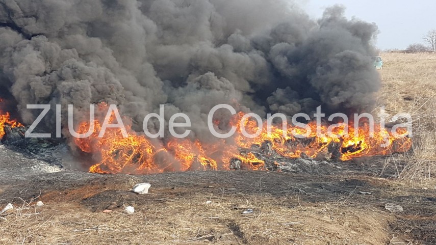 incendiu puternic la lazu degajare masiva de fum 650483