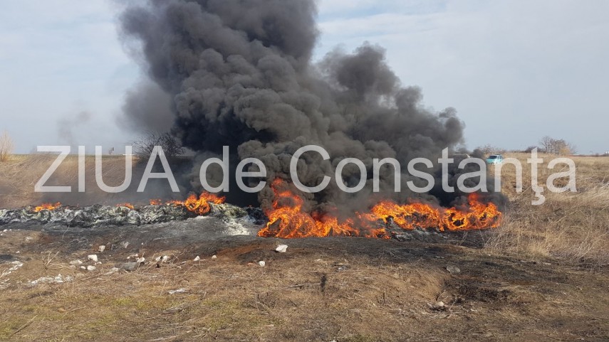 incendiu puternic la lazu degajare masiva de fum 650483