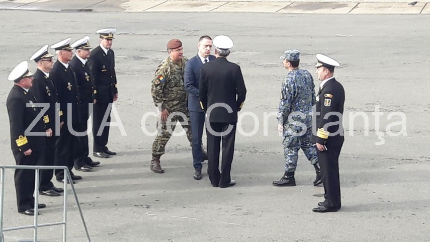 imagini de la eveniment ministrul apararii nationale a vizitat astazi portul militar constanta declaratiile
