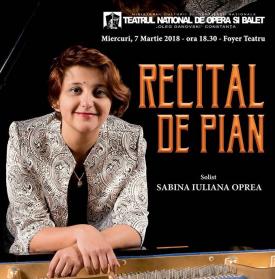 Miercuri, la Teatrul „Oleg Danovski“ Recital de pian cu Sabina Oprea, în acorduri de Bach și Chopin
