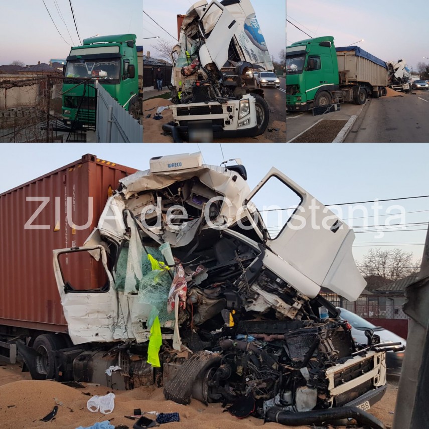 Imagini De La Eveniment Accident Rutier Cumplit Intre Două Autocamioane In Valu Lui Traian Judeţul Constanţa Descarcerarea La Faţa Locului Sofer Transportat In Stare Gravă La Spital Galerie Foto Video