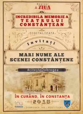 #RespectTeatru. Odiseea unui proiect fără precedent în Dobrogea: Incredibila memorie a teatrului constănţean         