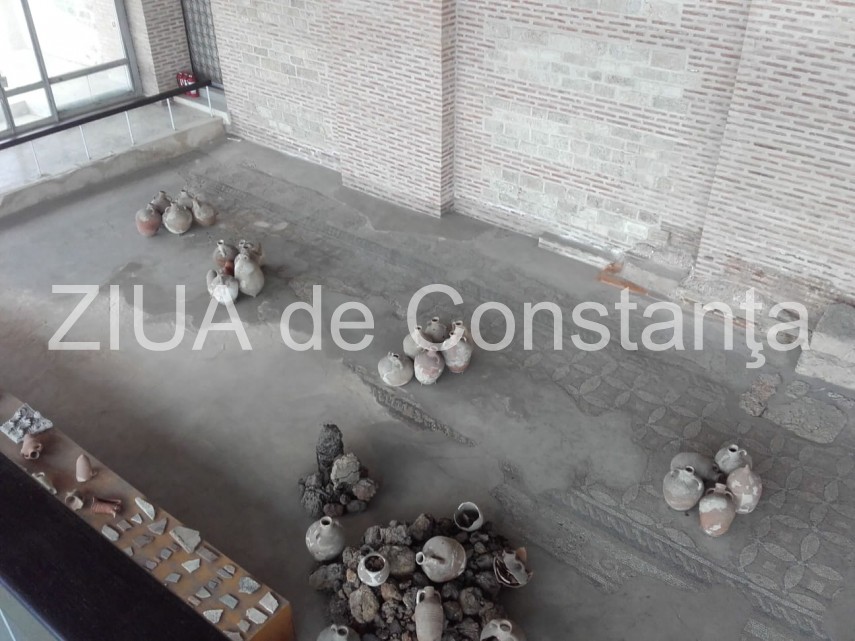 imagini de la eveniment vicepremierul paul stanescu in vizita de lucru la edificiul roman cu mozaic si