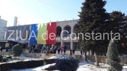 Drapel de 150 de metri pătrați, amplasat la Casa de Cultură din Constanța , cu ocazia Centenarului      