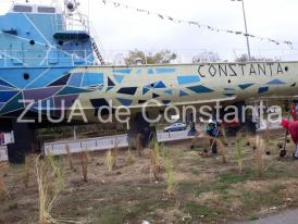 Activități de înfrumusețare în zona Gării CFR din Constanța. Ce se plantează pe spațiul verde de la vapor (galerie foto)