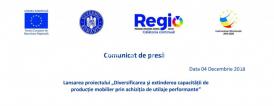 Comunicat de presă Lansarea proiectului \