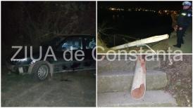 O mașină a căzut de pe podul de la Murfatlar, județul Constanța. Șoferul băut (galerie foto+video)      