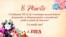 Cotidianul ZIUA de Constanța urează tuturor doamnelor și domnișoarelor o primăvară caldă și plină de bucurie! 