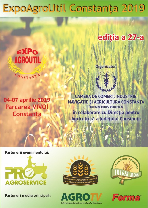 ministrul agriculturii si dezvoltarii rurale asteptat la targul expoagroutil constanta organizat de ccina