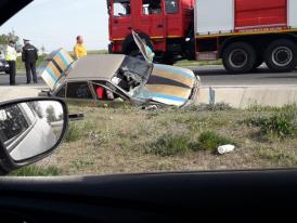 Accident rutier grav la intrare în Hârșova, județul Constanța. O persoană, încarcerată  
