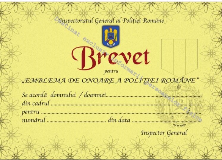 distinctii onorifice noi pentru politisti ordinul este semnat de ministrul afacerilor interne despre