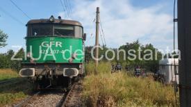 Incendiu la o locomotivă, pe strada Caraiman din Constanța (galerie foto+video)  