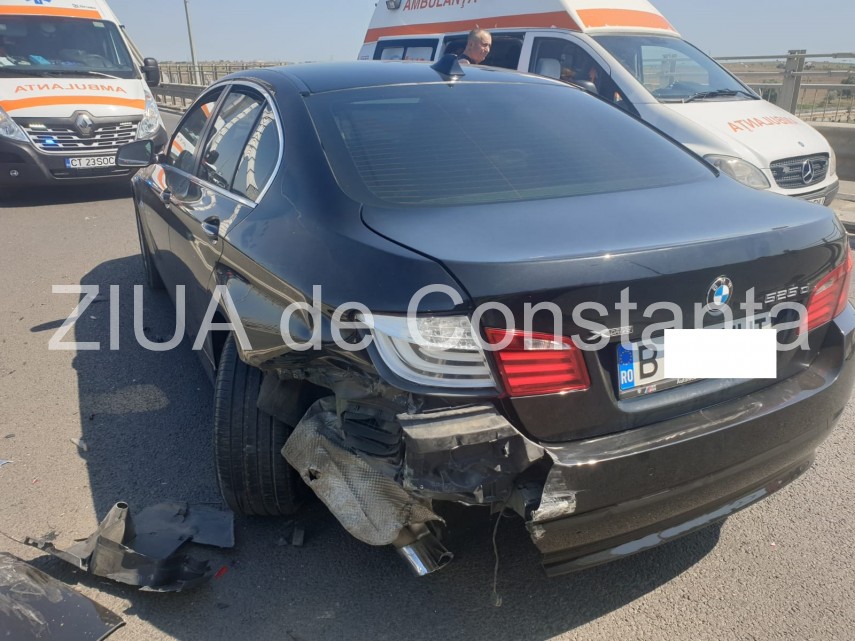carambol rutier grav pe podul de la agigea trei masini implicate o victima este incarcerata 697660