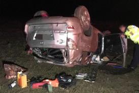 UPDATE Judeţul Constanţa. Accident rutier grav. O maşină cu numere de Iaşi s-a răsturnat pe câmp. Patru victime printre care doi minori (galerie foto + video)       