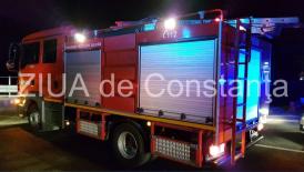 Autoturism în flăcări, în Corbu. Intervin pompierii ISU Dobrogea