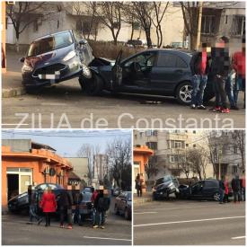 UPDATE Accident rutier în Constanța, între Gara CFR și zona Abator (galerie foto)  