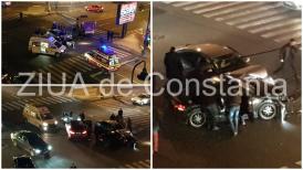 Carambol rutier cu trei mașini, la intersecția bulevardului Tomis cu strada Ion Rațiu (galerie foto+video)   