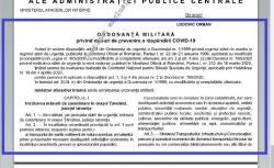 A fost publicată în Monitorul Oficial al României Ordonanţa militară nr. 7 privind măsurile de prevenirea răspândirii COVID-19. Integral   