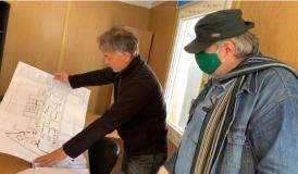 O parte din schițele de proiectare pentru lucrările de restaurare a Cazinoului din Constanța, finalizate 