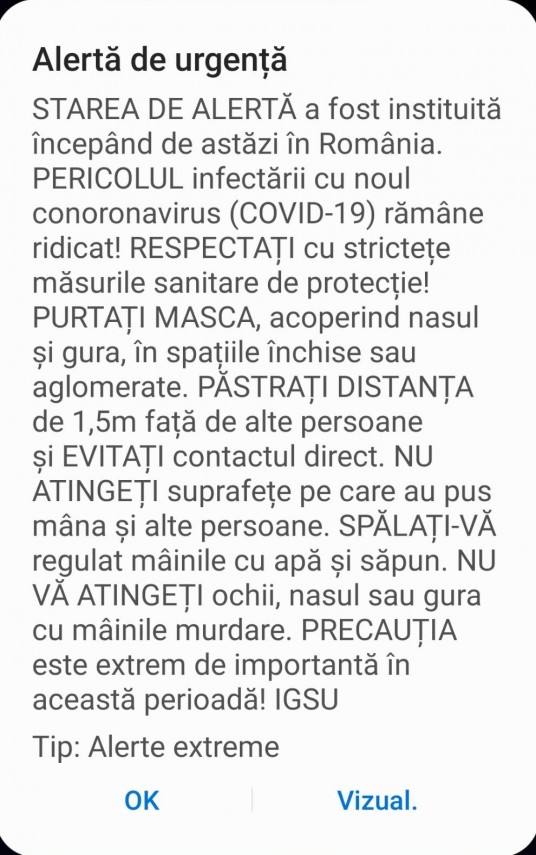 Ro Alert Cu Starea De AlertÄƒ Din Romania Ce Mesaje Au Primit CetÄƒÈ›enii Pe Telefon