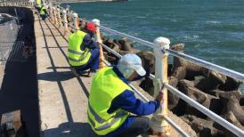 Lucrările avansează pe faleza Cazinoului din Constanța!