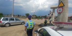 Acțiune a polițiștilor în zonele de trecere la nivel cu calea ferată