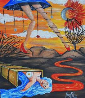 Brașoveanca Dena Artist expune la galeria „Epicentru”, din Piața Ovidiu (galerie foto)