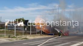 LIVE VIDEO Incendiu violent la o conductă de gaz, în apropiere de Vivo, în Constanța. Circulația, afectată (galeri foto și video)         