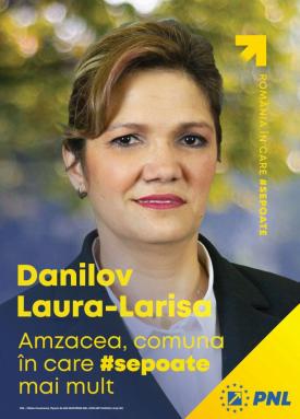 #alegerilocale2020   Laura Danilov, candidatul PNL la funcţia de primar al comunei Amzacea -  „Diferența dintre o comună oarecare și una europeană o fac soluțiile la problemele întâmpinate“