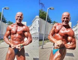 Vasile Șerban, culturistul fără vârstă, la 70 de ani! E de 16 ori campion național, dar și medaliat balcanic și european 