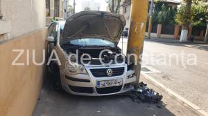 Accident rutier, în municipiul Constanța. Două autoturisme, implicate (video) 